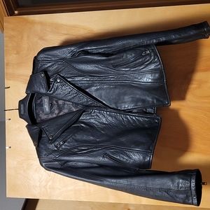 Women's leather jacket.
